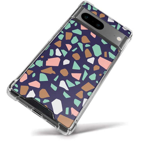 Midnight Terrazzo Google Pixel 8a Clear Case